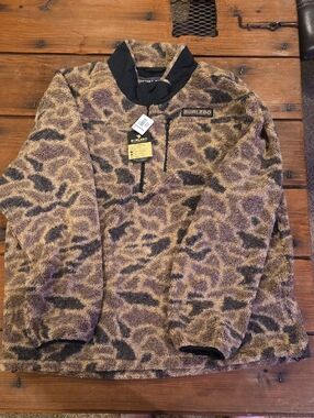 BURLEBO Brown Camo Sherpa Pullover